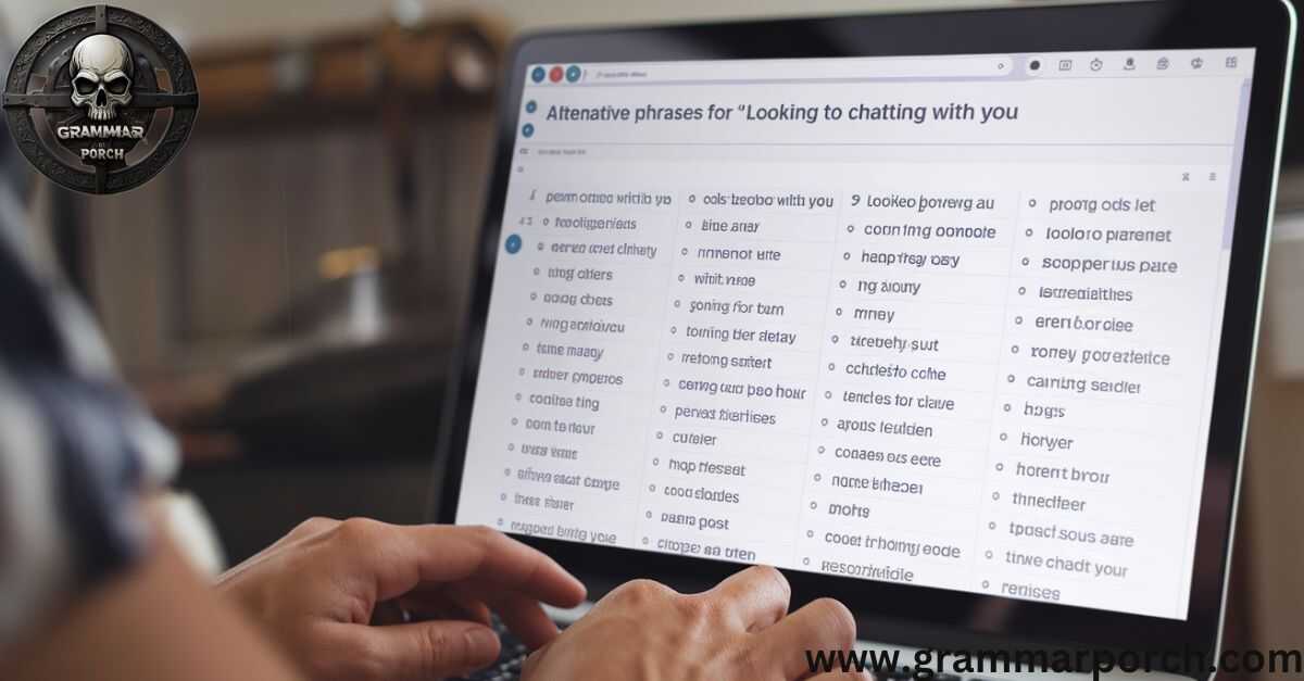 Looking Forward to Chatting With You Synonym 🔄