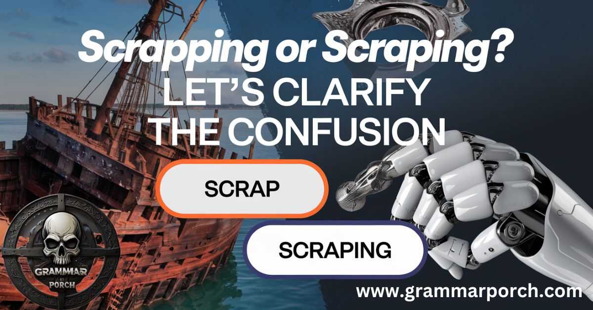 Scrapping or Scraping Let's Clarify the Confusion