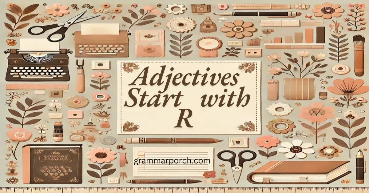 Adjectives Start with R Words That Start with the Letter R